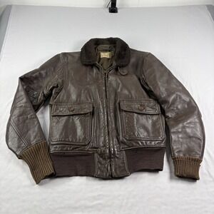 Vintage Flyers Leather Jacket Mens Size 40 Brown Type G1 Navy 1976 70s